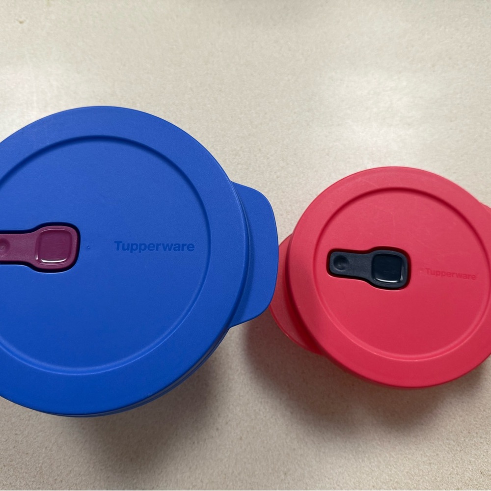 Tupperware Vibrant Blue and Red Set